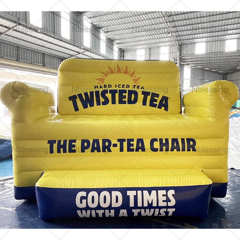 Wholesale outdoor adult kids Pvc inflatable sofa game portable double seat air inflatable game pink sofa