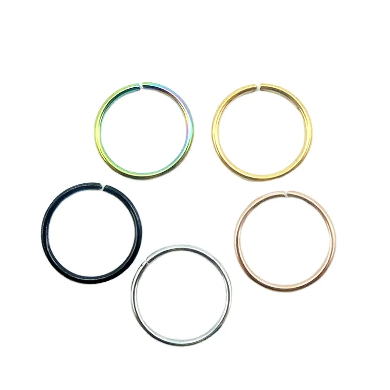 stainless steel basic item cheap twisted open nose rings