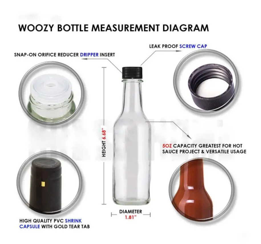 Low MOQ  100ml 150ml 200ml Bulk glass chili sauce bottle with plastic lid