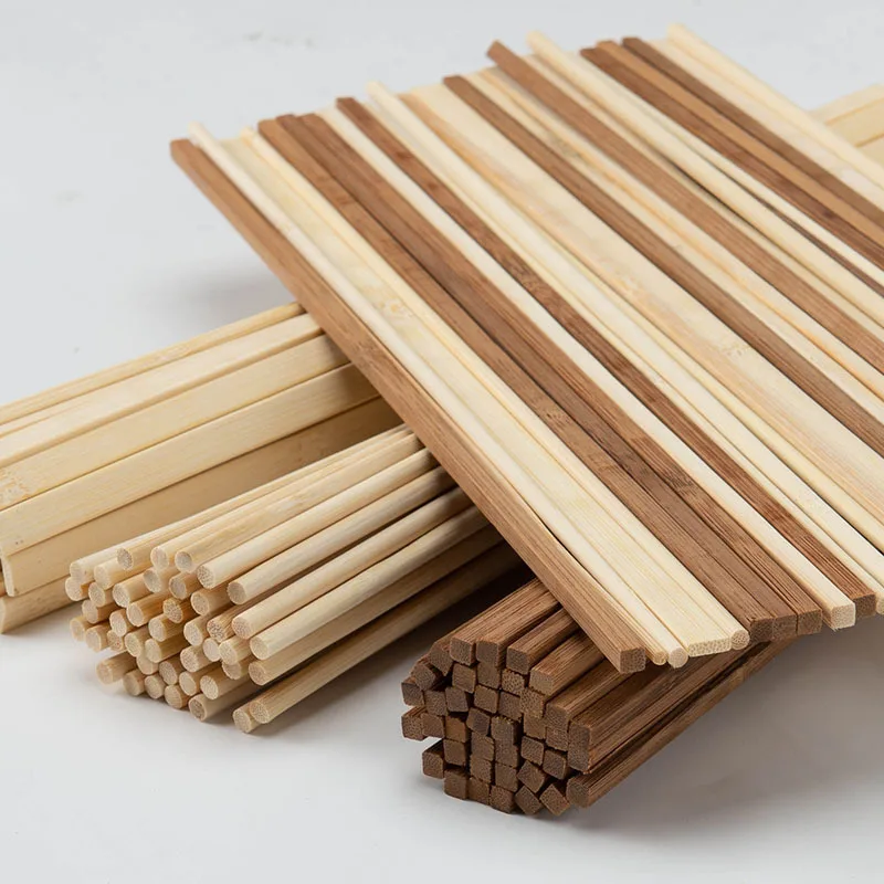 pxwg wooden bar diy handmade building model three-dimensional composition of production materials thin round stick