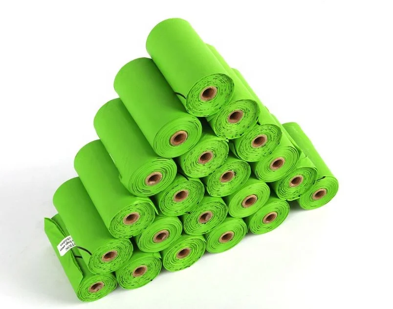 Biodegradable bags pet clean product dog poop bags custom printed, drawstring dog poop bag