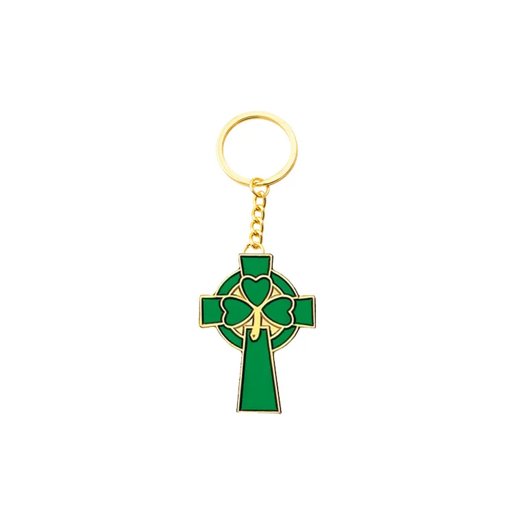 Wholesale Customized Enamel Jesus Church Religious Christian Cross Keychain Custom logo Cross Dove Keychains keyring Llavero Key
