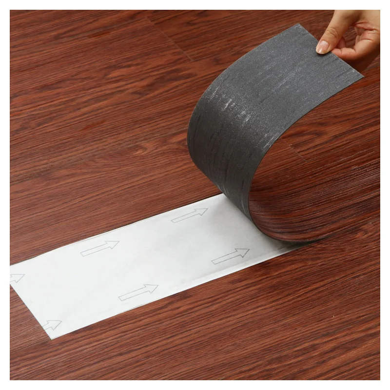 Flooring in  PVC/LVT Material and Self- Adhesive Cheap in Price  Wood Pattern  Designed for Your Interior Decoration Choice