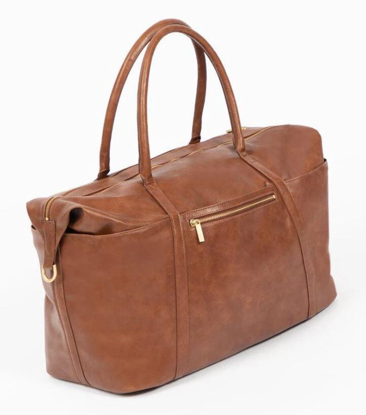 Women Travel Duffel Weekender Carryon Shoulder Tote Bag Canvas PU Leather bag