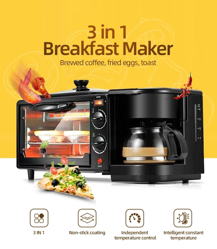  High Quality Cheapest Home Breakfast Set Machine Maker Coffee Grill