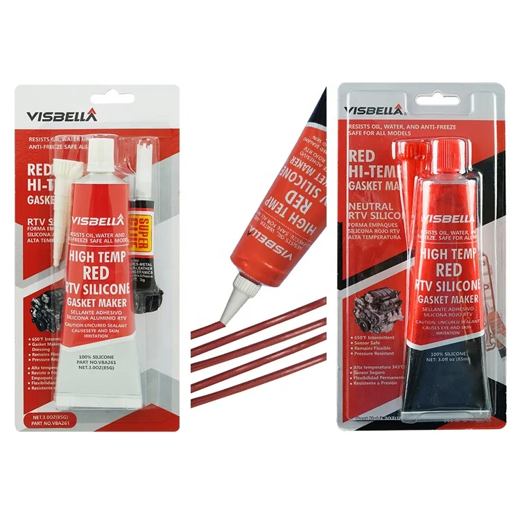 Visbella Red Waterproof Gasket Sealer RTV Silicone  for Automotive