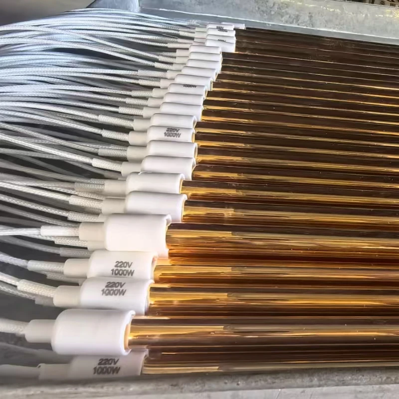 OEM ODM halogen quartz infrared carbon fiber  quartz heating heater microwave infrared quartz heating tube heating lamp