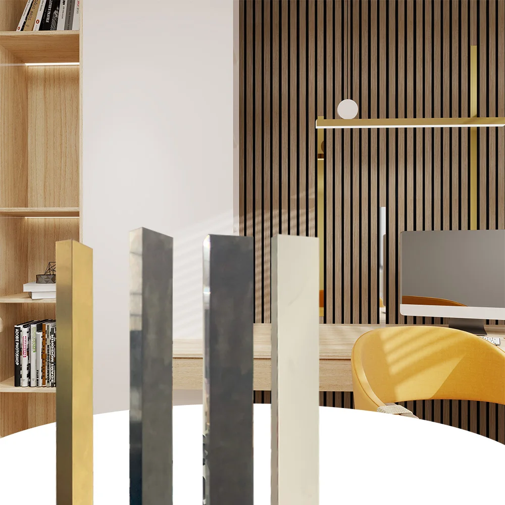 KASARO Stainless Steel Trimbrass U Channel Stainless Steel Tile Trim Stainless Steel Wall Borders