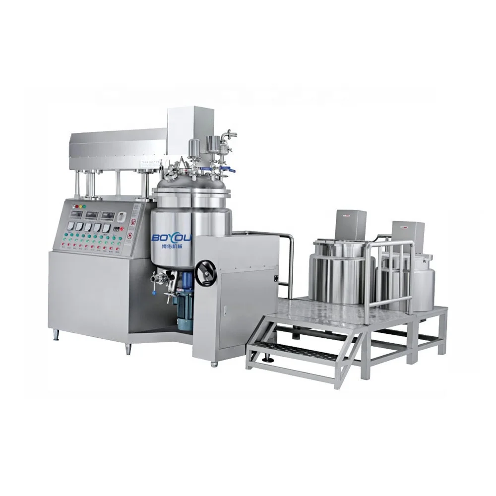 50L Jacketed Heating Vacuum Emulsifier Homogenizer Mixer for Mixing Face Cream Food Mayonnaise Hair Gel Tomato Paste Making