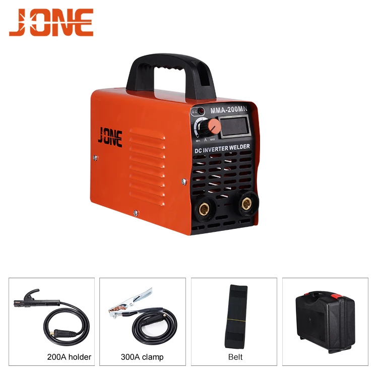 
JONE Cheap price High frequency portable micro 220v igbt arc mini inverter welder mma-200 welding machine 
