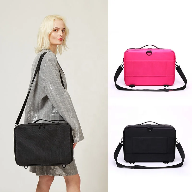 Multifunctional professional makeup bag clapboard partition portable women cosmetic case bag for ladies