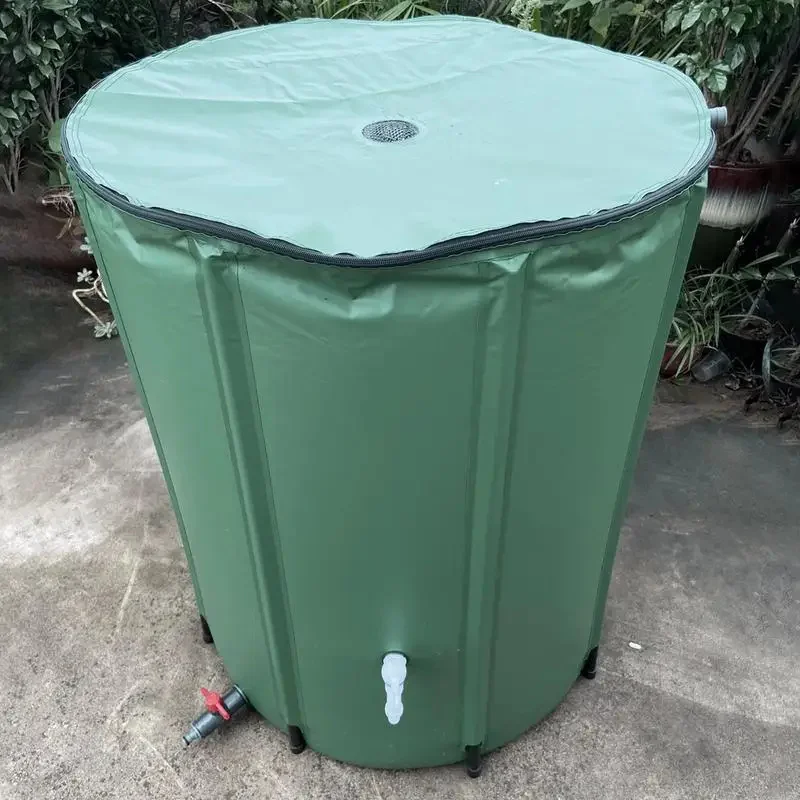 Wholesale pvc plastic home foldable rain barrel 250-500L water collection system rain water tank