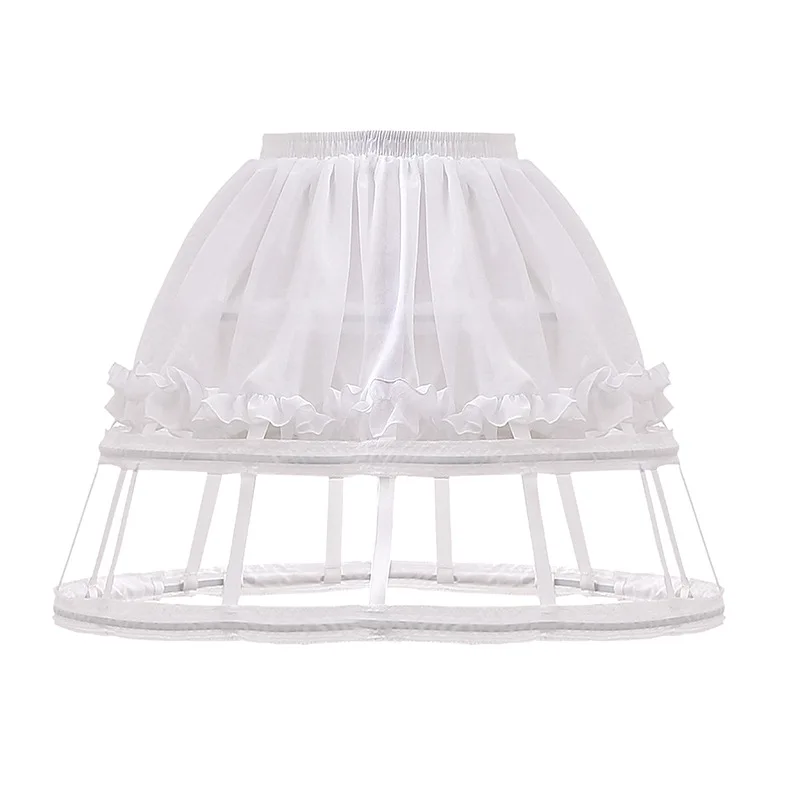 2022  Wedding 2 Hoops bustle mature women sexy lingerie crinoline petticoat lolita dress adult with great price Customization