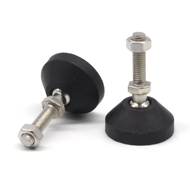 Foot mount 40 base  M8*30 bolt  Rotatable nylon large base glides rubber for t slot aluminum profile  #7873