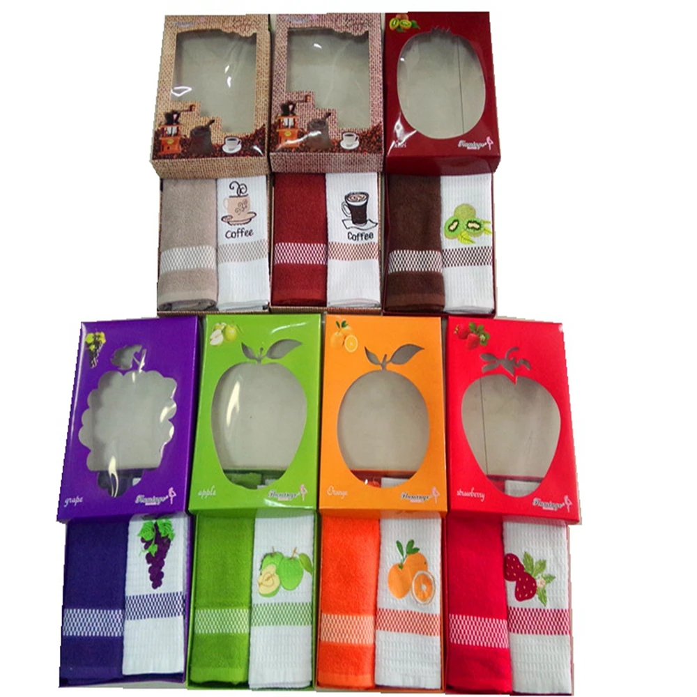 High quality Chef Embroidered Kitchen Absorbent Kitchen  Flour Sack tea Towel Dish Cloth