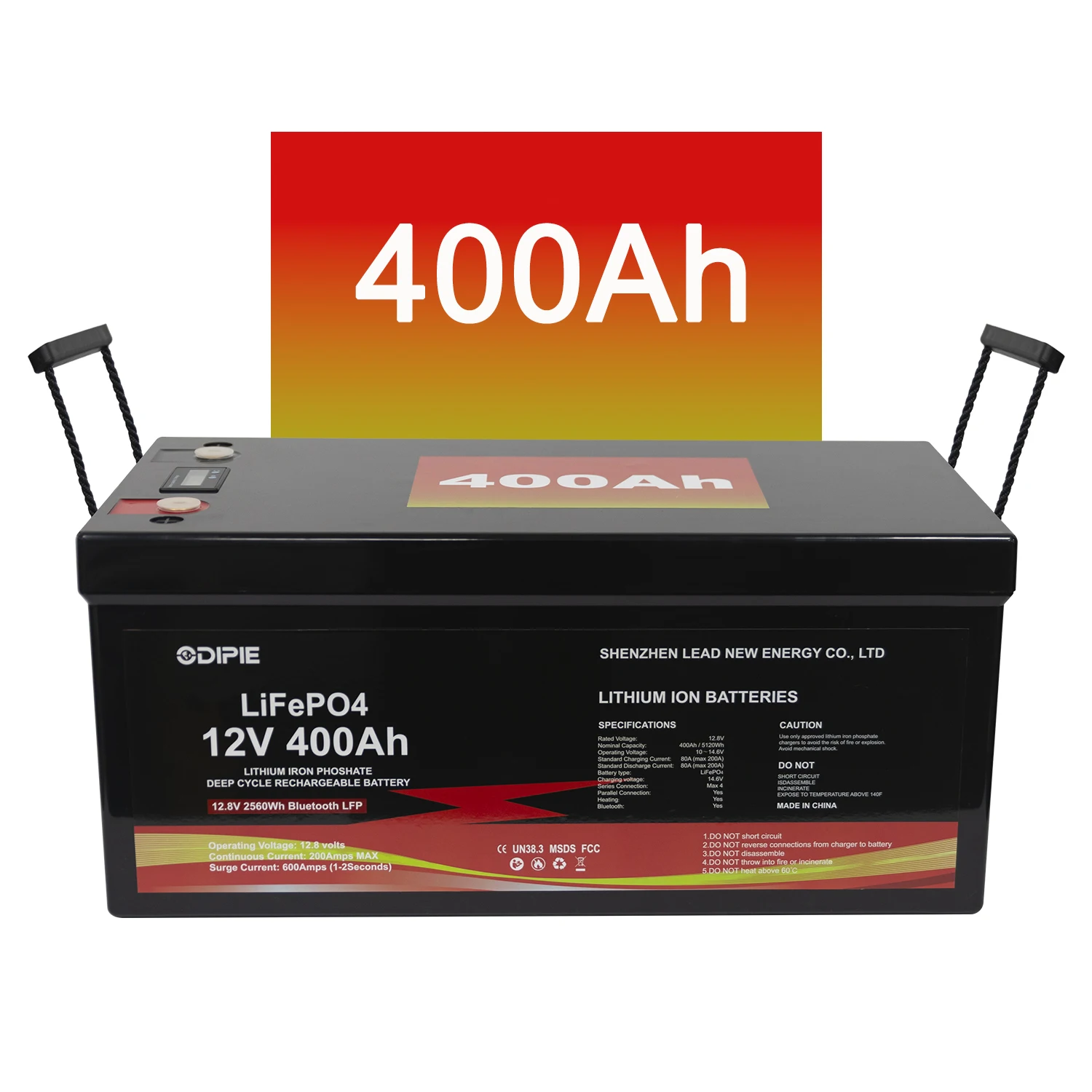 EU Stock LiFePo4 батарея 12 В 50AH 100Ah 200Ah 400Ah BMS Bluetooth водонепроницаемый глубокий цикл солнечная для домашнего хранения энергии