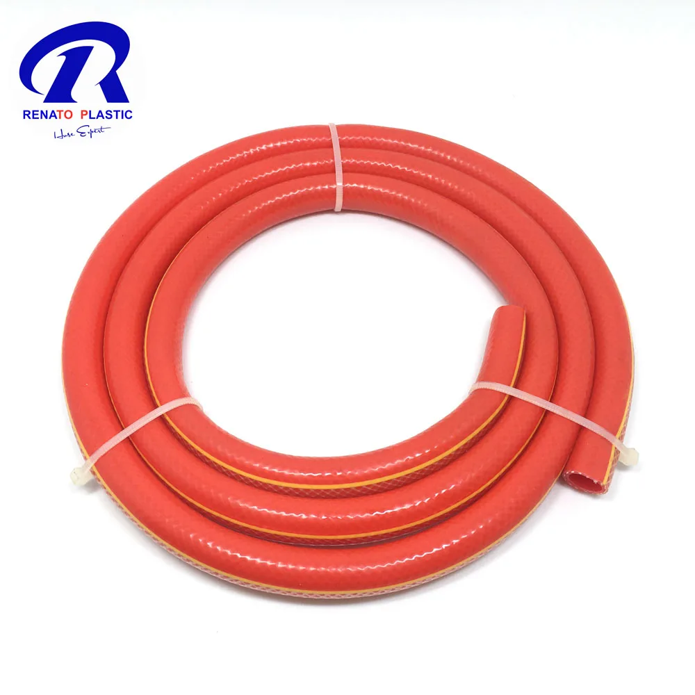 Flexible Fiber Reinforced Food Grade PVC Clear Hose Pipe Transparent 1/4 Vinyl Tubing For Water Discharge