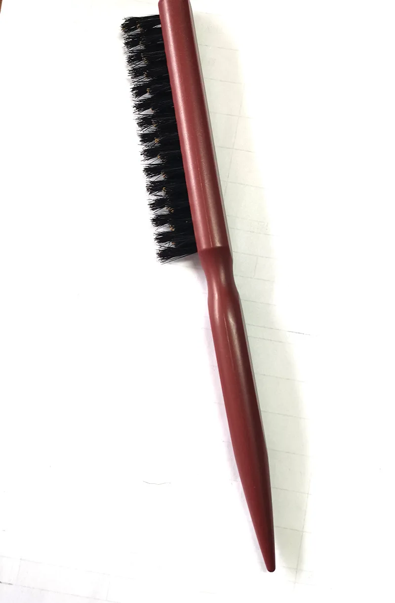 YUE  anti static Natural boar bristles organic detangling Hair roller brush hair brush Triple Teasing Comb