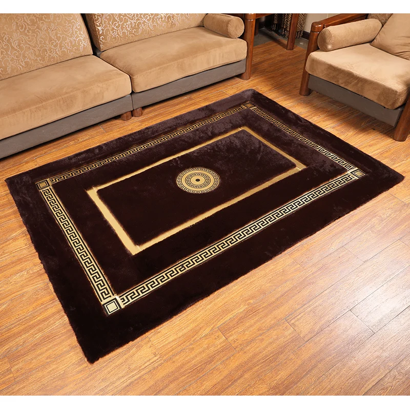 Faux Rabbit Fur Area Rug Shaggy Wool Carpet for Bedroom Living Room Home Decor Bedside Rug Extremely Comfortable Floor Mats