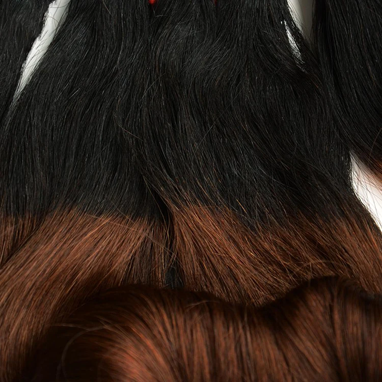 Angelbella Wholesale Price Wet And Wavy Indian Remy Hair Weave Double Sewing Ombre Colored Indian Human Hair bundles