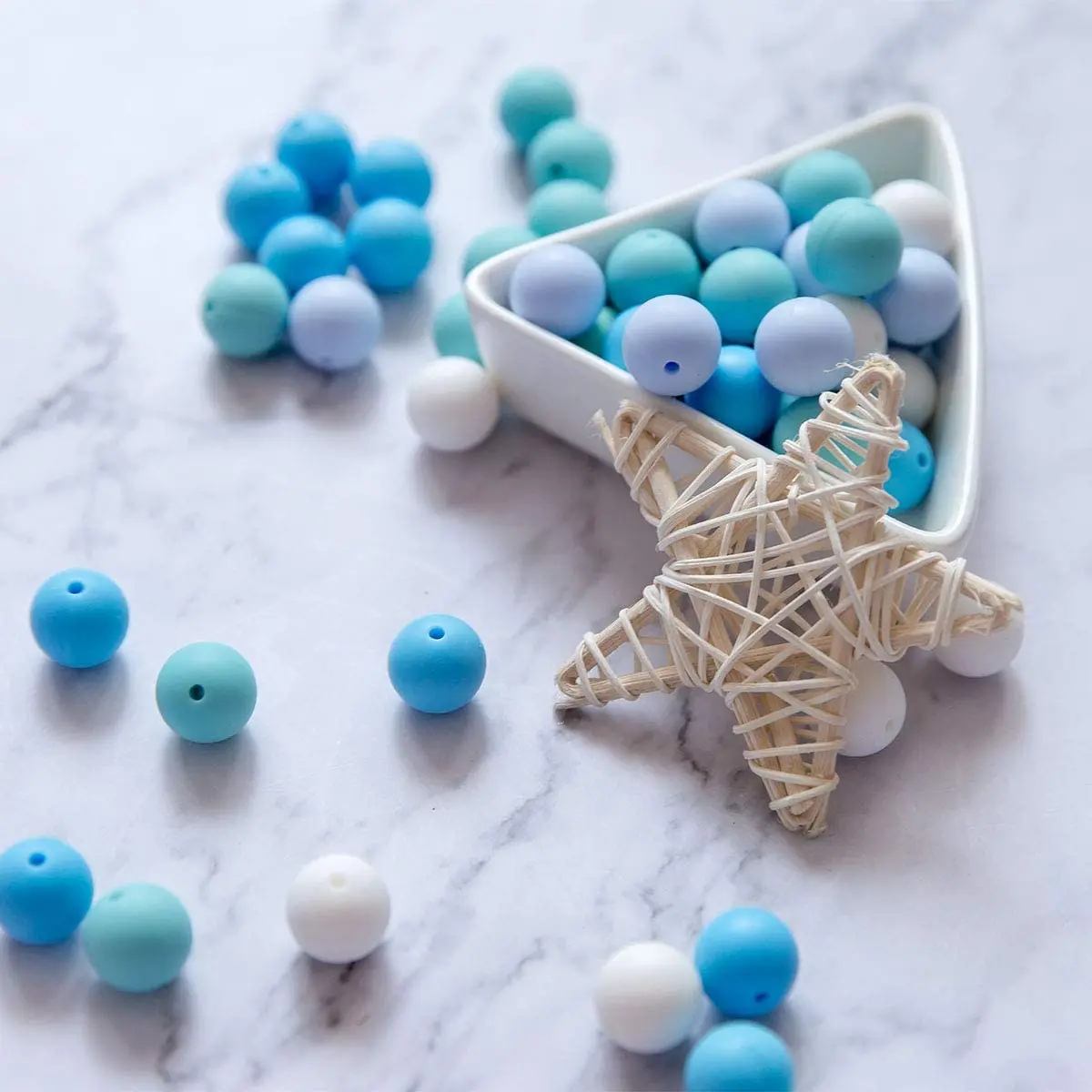  Silicone Beads 10mm 12mm 15mm 20mm DIY Jewelry Necklace Bracelet Chew Toys Loosing