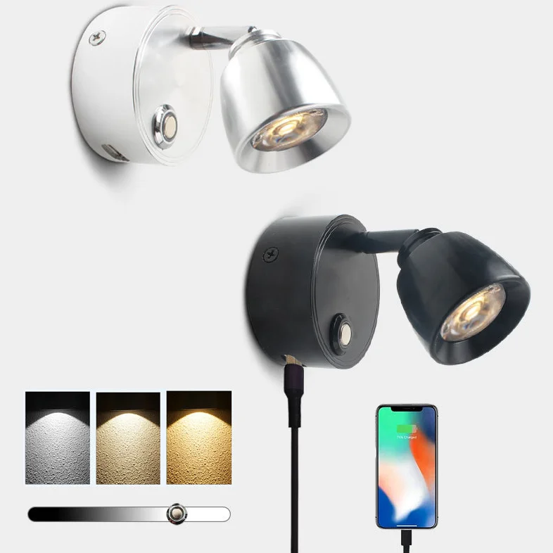 12v led rv interior dimmable bedside led reading light lamp with usb charging gooseneck for motorhome caravan yacht truck