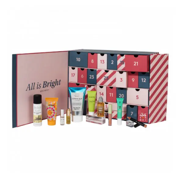 Custom Paper Gift Box Advent Calendar Bag Candy Package Bath Bomb Advent Calendar For Cosmetic Makeup