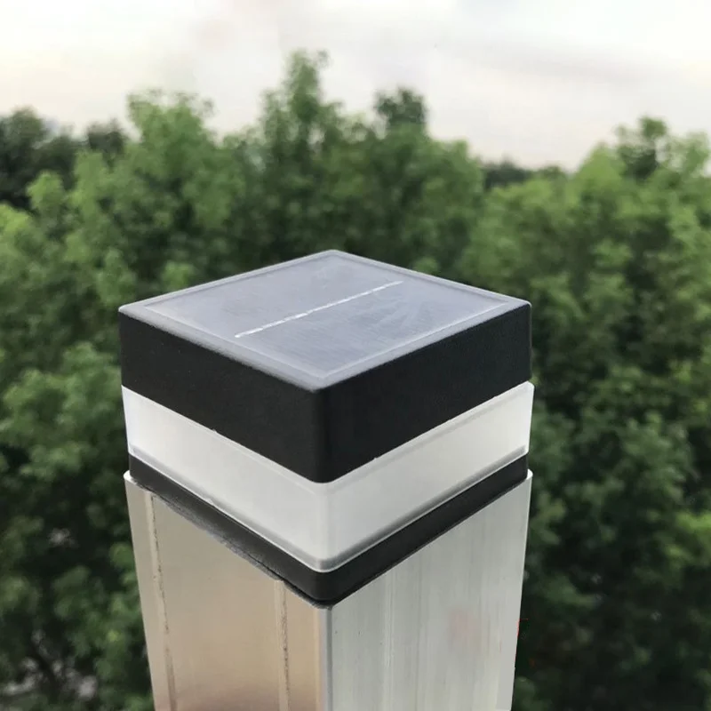 custom solar powered fan cap hat outdoor garden decor light solar led post caps 70mm x 70mm