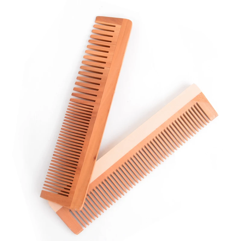 Pear Blossom Wood Personalized Comb Private Label Custom Comb Set Logo Wooden Hair Comb