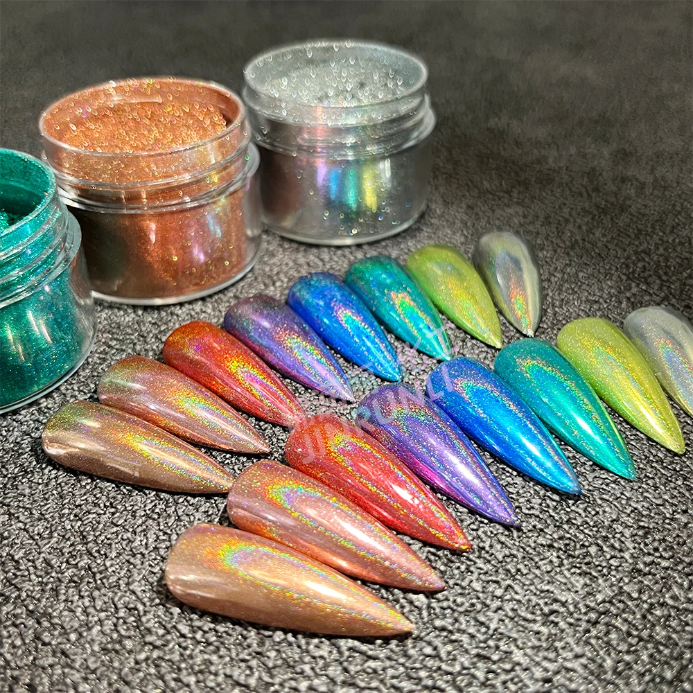 top grade magic metallic nail art holographic fine mirror nail powder chrome pigment powder