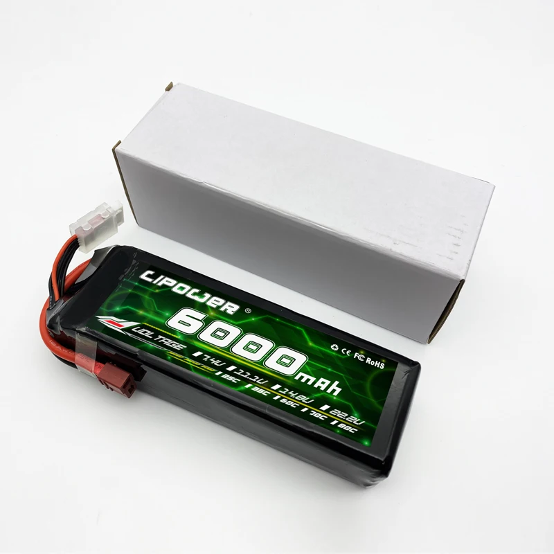 7 4 В 50C 6000 мАч 2S Lipo RC батарея с T/XT60 XT90 EC5 штекер для легковых автомобилей самолет Heilicopter Boat