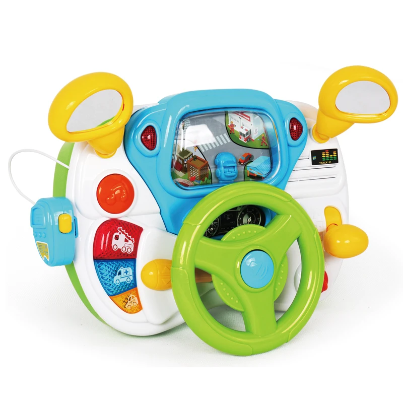 Educational non-toxic plastic simulated driving  steering wheel toy for kids HN934859