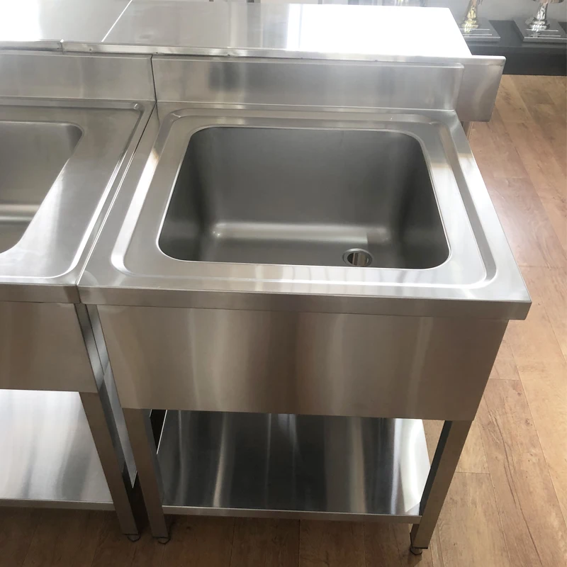 Best quality stainless steel commercial fish cleaning kitchen with sink work table