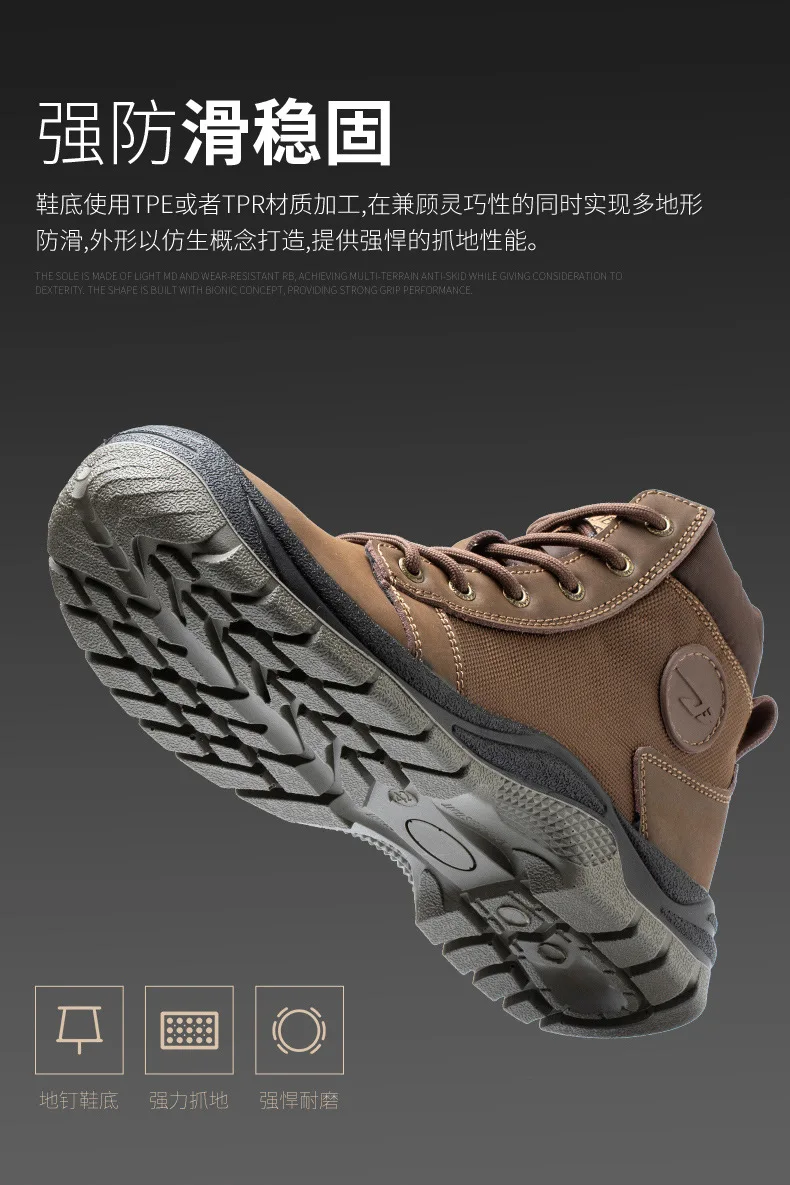 BOYA Industrial Hot Selling Genuine Leather Protective Footwear CE S3 Safety Shoe for each season