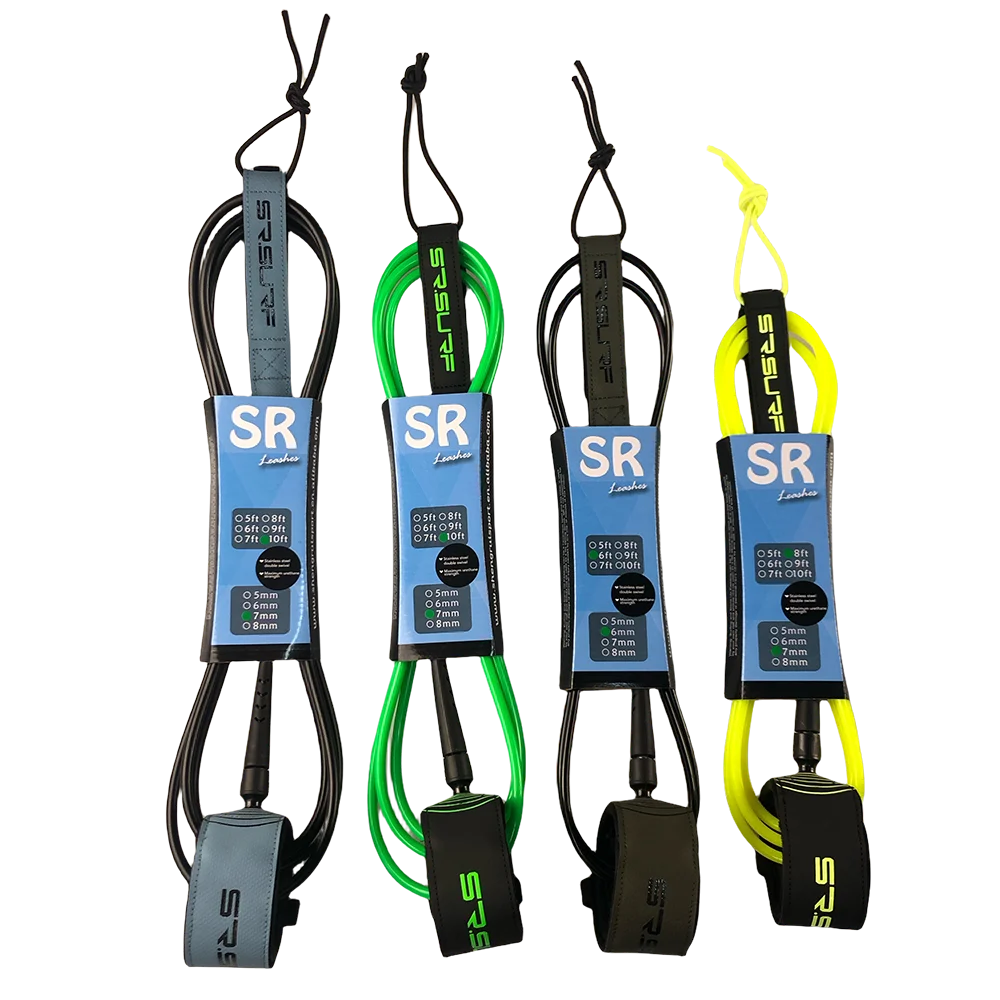 7mm 8ft ultra lite Surfboard Waist Stretch Rope Adjustable Leash With Double Swivels Coiled Padded Flexible For Wing Foil Surf