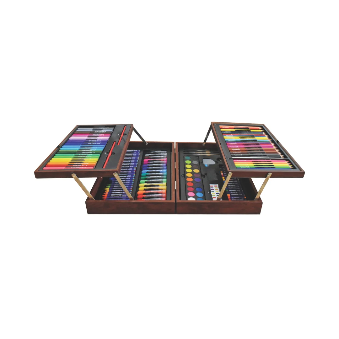 149pcs Wood Case Art Set Includes Pen Color Pencil for Drawing back to school gift for kid student fine art