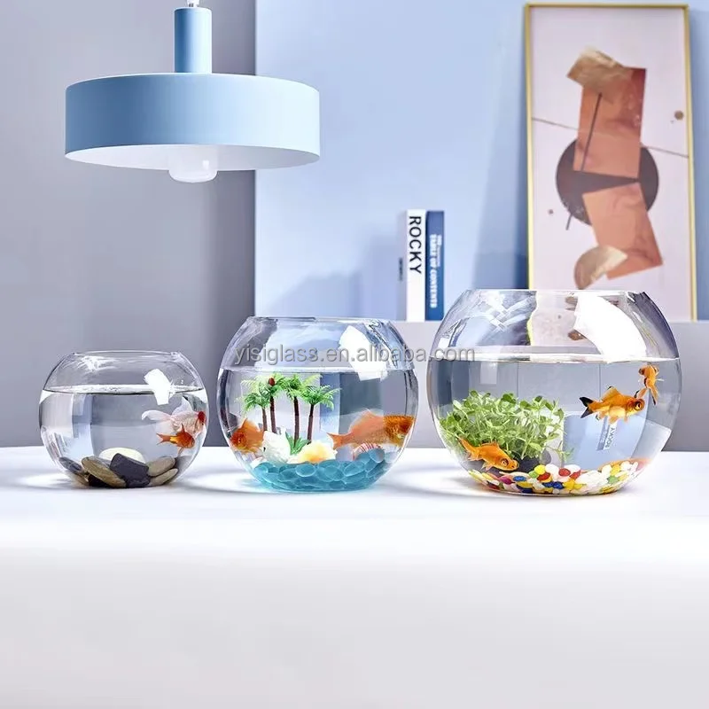 Desktop cheap Round Glass globe Fish Bowl Aquarium vase
