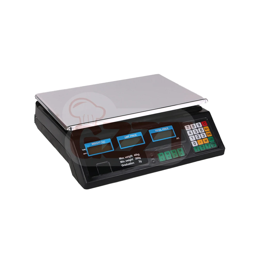 Top Quality Acs Electronic Price Computing Scales Digital Food Retail Scale Hot Sale 30Kg Pounds Unit Price Computing Scale