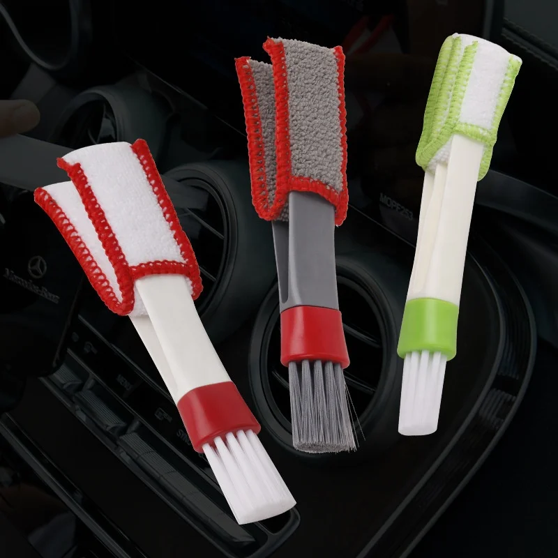 Double Ended Microfiber Vent Duster Portable Car Air Outlets Computer Keyboards Fans Brush Mini Dusting Tool
