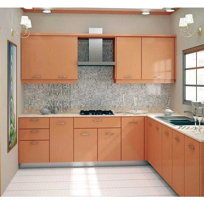 Solid Wood Kitchen Furniture Customized Modern Kitchen Cabinet Factory Price For Custom Home