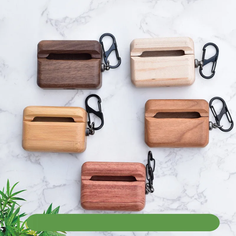 Wholesale New Arrivals Custom Wood Case for airpods Protective Earphone Case for airpods 2 3 case