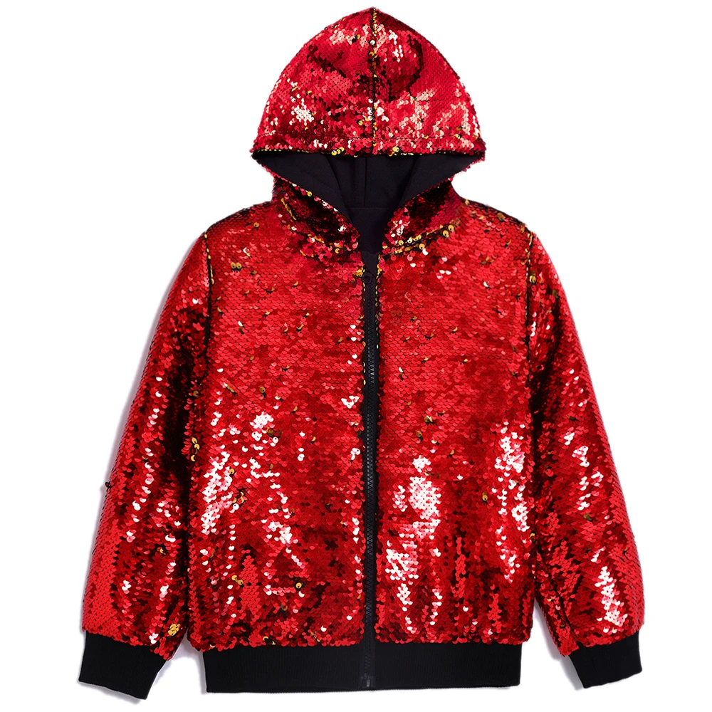 ODM Sequin Jacket for Toddler Winter Hoodie Zip Up Manufacturers for Custom Varsity in Easter