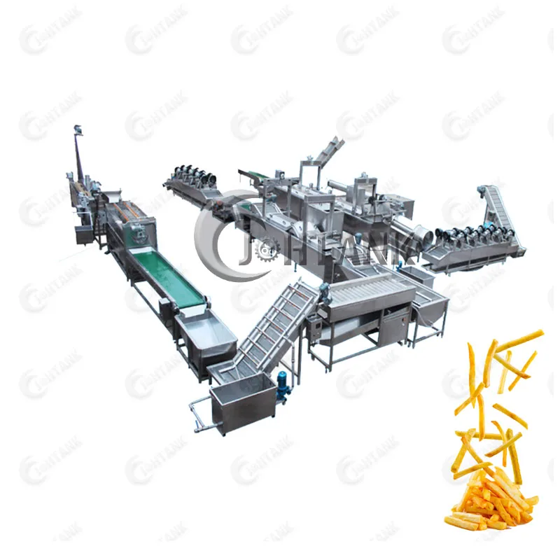 Commercial Large-Scale Food Manufacturing Machinery Automatic Assembly Line French Fries Potato Chips Production Line