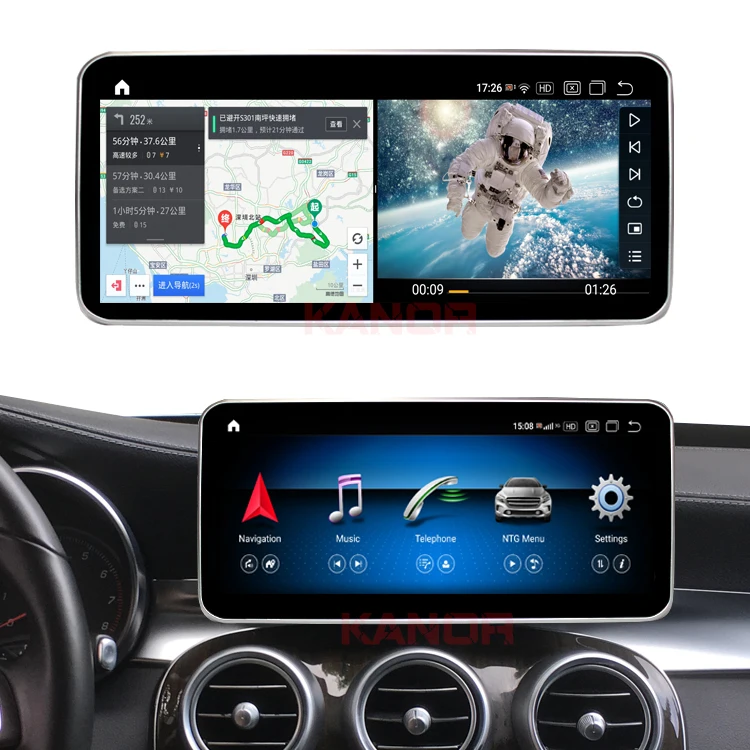 12,3 дюймовый сенсорный экран KANOR 1920*720 android 11 8core 4 + 64g gps навигация автомобильное радио для benz V class w447