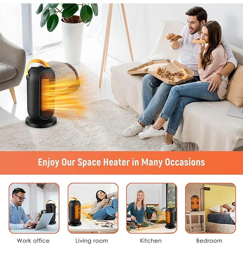 2024 Mini Small Heater & Fan With Overheat Protection for small domestic interiors Home Heaters with Shaking Head