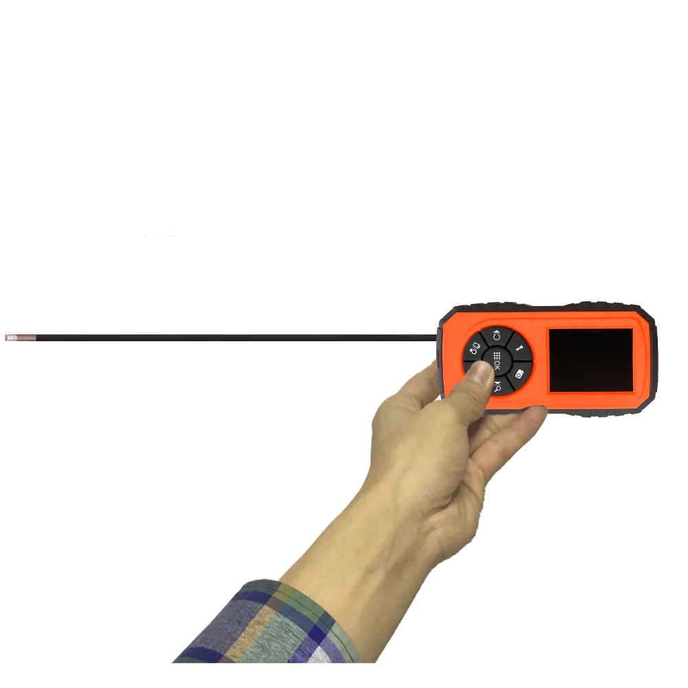 5.5mm Palmscope: 3' TFT 720P HD Video Borescope inspection camera with 1m camera probe coiled inside the case for storage