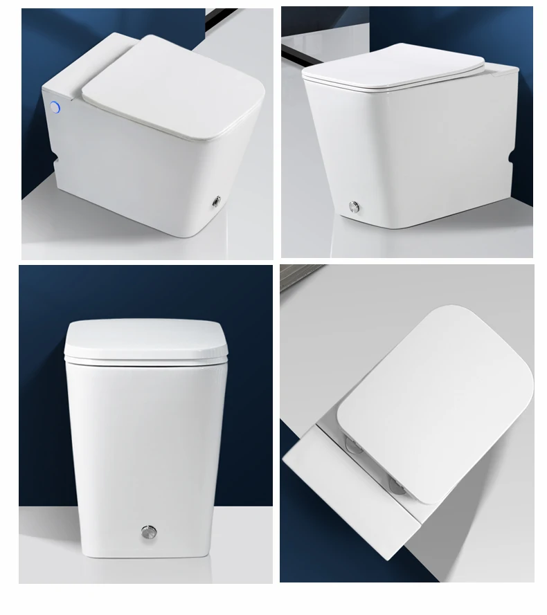 PATE A-370A tankless toilet square shape short wc for mini bathroom save space water closet pulse flushing floor mount toilet