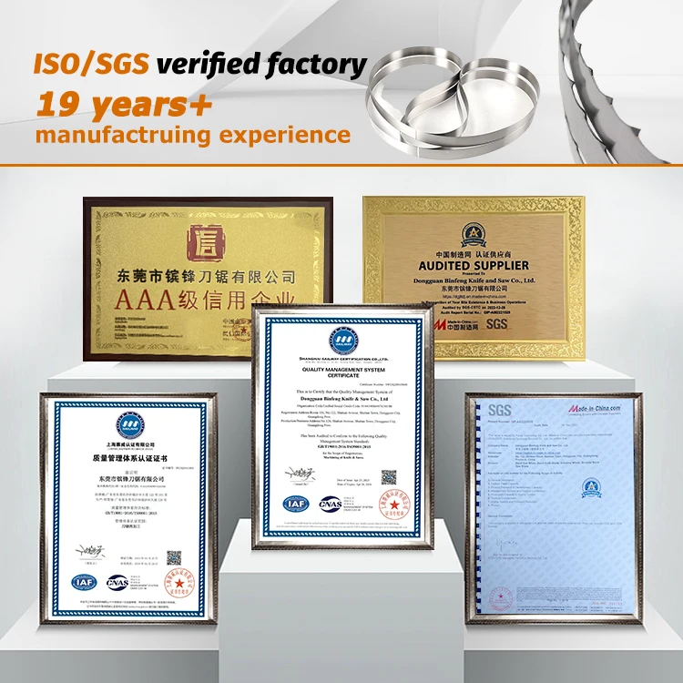 Customize Size 124 C75s 65mn high carbon quenched tip hardened bandsaw blades by the roll for Wood Cutting