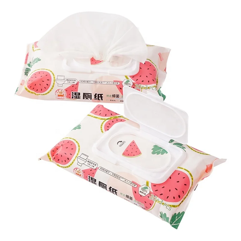 Wholesale Price Custom Your Own Biodegradable Soft Toilet Wet Paper Wipes Tissue Flushable Toilet Wet Wipes