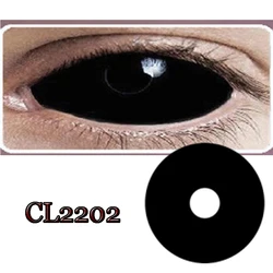 22MM Black Sclera Contact Lenses Full Eye Cosplay Color Soft Eyewear Circle